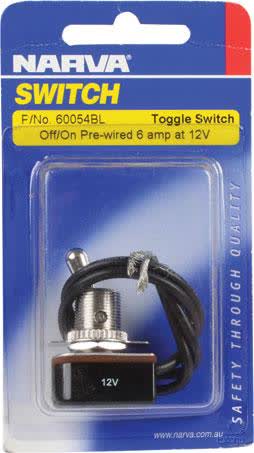 Narva Pre-wired Toggle Switch Off/on Spst 6A 12V Part No. 60054BL SWITCH NARVA - Micks Gone Bush