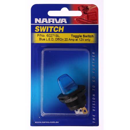 Narva Duckbill Toggle Switch Off/on Spst Blue LED 12V 20A Part No. 60271BL SWITCH NARVA - Micks Gone Bush