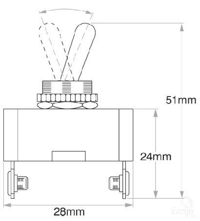 OEX Toggle Switch On-off Spst 20A 12V Part No. ACX3871BL SWITCH OEX - Micks Gone Bush