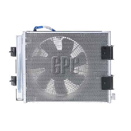 Denso Air Conditioning Condenser Parallel Flow Inlet Pad Outlet Pad With Fan Assembly Included CNX8420 AIR CONDITIONING CONDENSER DENSO - Micks Gone Bush