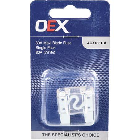 OEX Maxi Blade Fuse 80A White - Single Pack Part No. ACX1631BL FUSE OEX - Micks Gone Bush