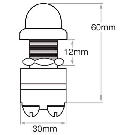 Cole Hersee Push Button Switch 35A At 12V 90030BL SWITCH COLE HERSEE - Micks Gone Bush