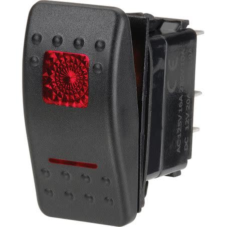 Narva Sealed Rocker Switch Off/on Spst 12V Red Illuminated 20A Part No. 63125BL SWITCH NARVA - Micks Gone Bush