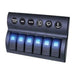 Thunder 6 Way Rocker Switch Panel On-off Spst 12/24V Blue Illuminated 20A Part No. TDR11031 SWITCH THUNDER - Micks Gone Bush