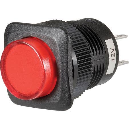 Narva Push/push Button Switch Off/on Spst Red LED 6A 12V Part No. 60086BL SWITCH NARVA - Micks Gone Bush