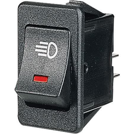 Narva Rocker Switch Off/on Dpst Red LED 20A 12V Part No. 63026BL SWITCH NARVA - Micks Gone Bush