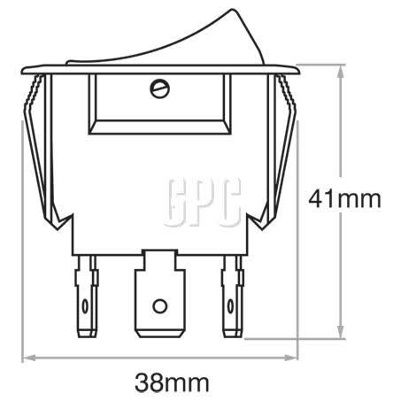 OEX Rocker Switch On/off Spst 24V Amber Illuminated ACX3792 SWITCH OEX - Micks Gone Bush