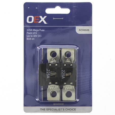 OEX Mega Fuse 225A Bolt On Pack Of 5 – SF51, 32V DC, Part No. ACX6526 FUSE OEX - Micks Gone Bush