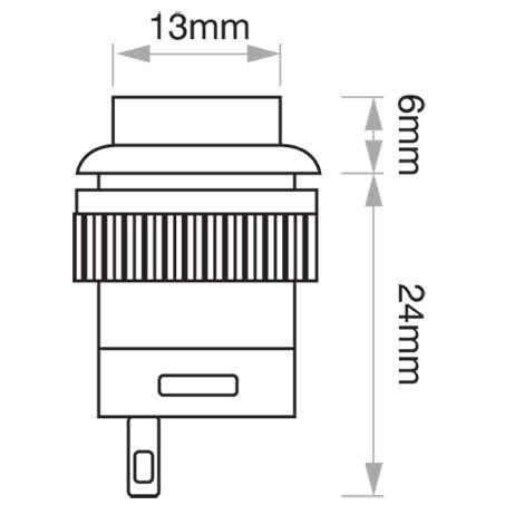 Narva Push/push Button Switch Off/on Spst 6A 12V Part No. 60085BL SWITCH NARVA - Micks Gone Bush