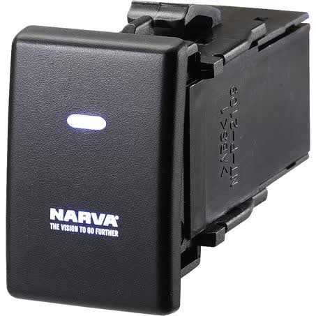 Narva Holden Style Sealed Push Switch Off/on Spdt 12V Blue LED 3A Part No. 63336BL SWITCH NARVA - Micks Gone Bush