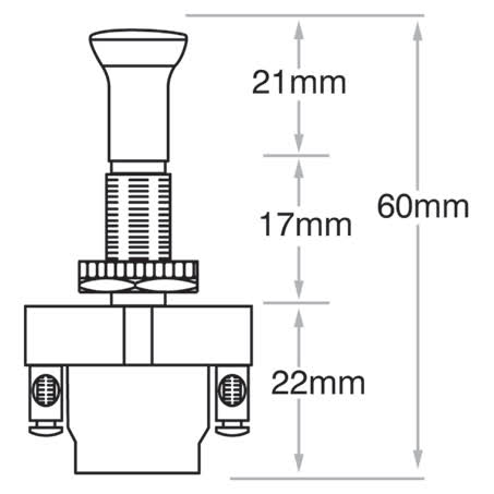 Narva Push/pull Switch Off/on Spst 16A 12V Part No. 60024BL SWITCH NARVA - Micks Gone Bush