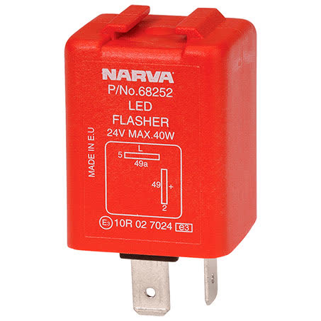 Narva Electronic LED Flasher With Pilot 24V 2 Pin 68252BL FLASHER UNIT NARVA - Micks Gone Bush