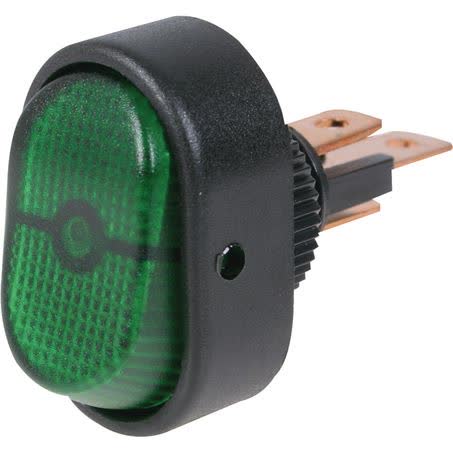 OEX Rocker Switch On/off Spst 12V Green Illuminated 30A ACX3799 SWITCH OEX - Micks Gone Bush