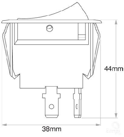 OEX Rocker Switch On/off Spst 25A 12V Part No. ACX3779BL SWITCH OEX - Micks Gone Bush