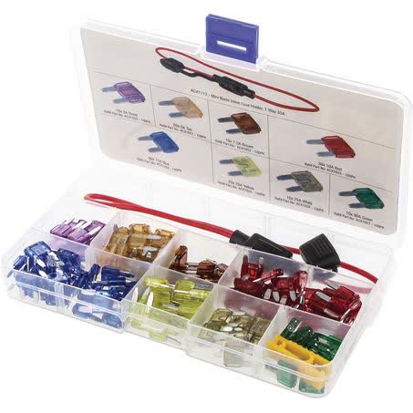 OEX Mini Blade Fuse Assortment Kit 142 Piece ACX1736 FUSE ASSORTMENT OEX - Micks Gone Bush