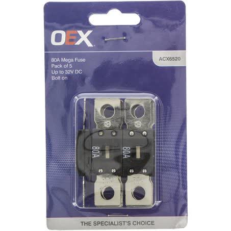 OEX Mega Fuse 80A Bolt On Pack Of 5 - ACX6520 FUSE OEX - Micks Gone Bush