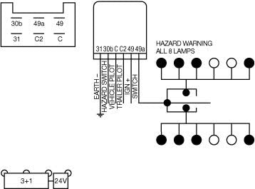 Hella Flasher Relay 24V Electronic 171W Max 6 Terminal Part No. 3032 FLASHER UNIT HELLA - Micks Gone Bush