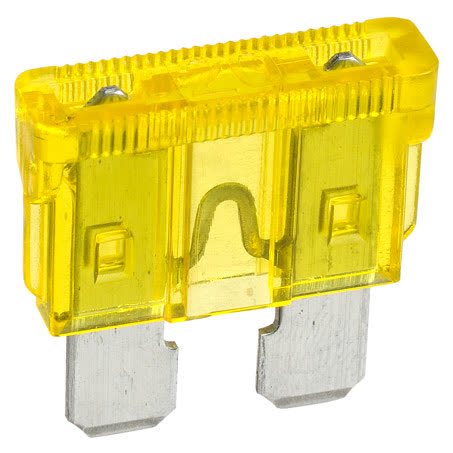 Narva Standard Blade Fuse 20A Yellow 5 Pack Part No. 52820BL FUSE NARVA - Micks Gone Bush