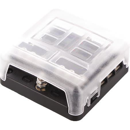 OEX Standard Blade 6-WAY Fuse Box 150A 12V Negative Busbar ACX5123 FUSE BOX OEX - Micks Gone Bush
