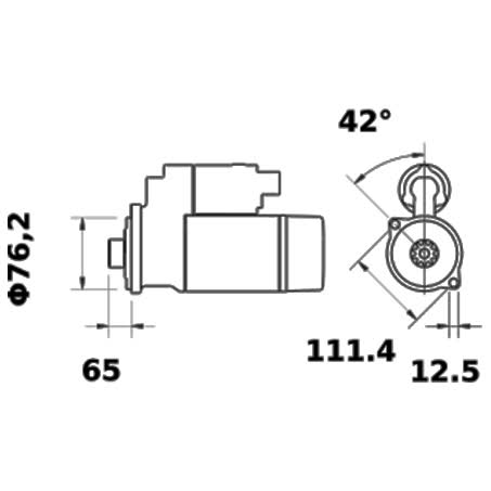 Mahle Starter Motor 12V 10T CCW MS38 STARTER MOTOR MAHLE - Micks Gone Bush