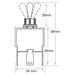 Narva Heavy Duty Toggle Switch Momentary On/off/momentary On Dpdt 25A 12V Part No. 60068BL SWITCH NARVA - Micks Gone Bush