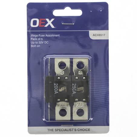 OEX Mega Fuse Assorted Bolt On Pack Of 5 32V DC SF51 Part No. ACX6517 FUSE OEX - Micks Gone Bush