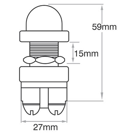 Narva Heavy Duty Push Button Switch Momentary On Spst 60A 12V Part No. 60033BL SWITCH NARVA - Micks Gone Bush