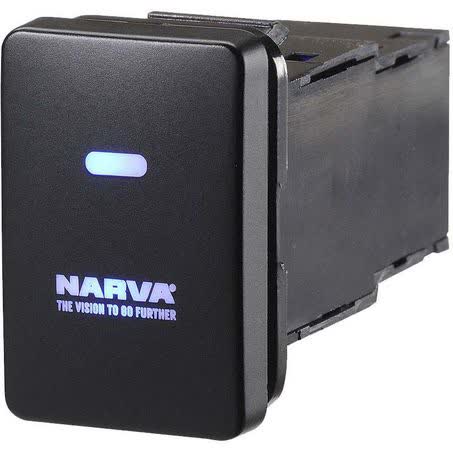 Narva Toyota Style Sealed Push Switch Off/on Spdt 12V Blue LED Part No. 63300BL SWITCH NARVA - Micks Gone Bush