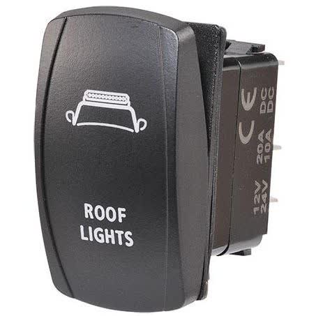 Narva Sealed Rocker Switch Off/on Spdt 12V/24V Blue LED Illuminated Roof Lights Symbol 63226BL SWITCH NARVA - Micks Gone Bush