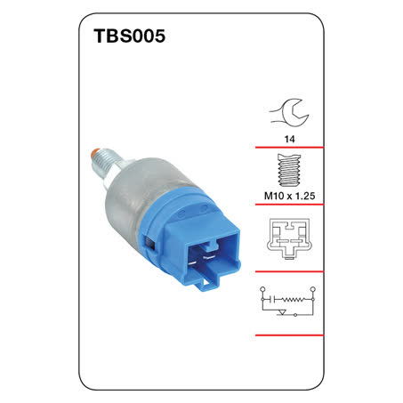 Tridon Stop Light Switch TBS005 M10 X 1.25 Normally Closed SWITCH TRIDON - Micks Gone Bush