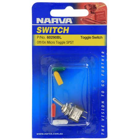 Narva Micro Toggle Switch Off/on Spst 20A 12V 60290BL SWITCH NARVA - Micks Gone Bush