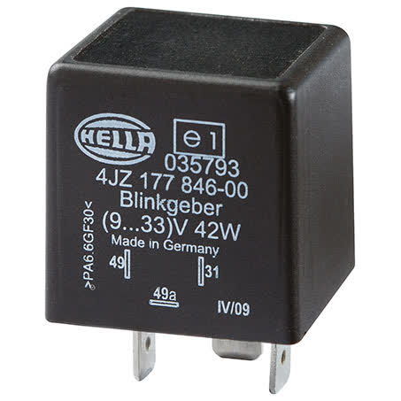 Hella Flasher Relay 12/24V Electronic 3 Terminals Part No. 3040 FLASHER UNIT HELLA - Micks Gone Bush