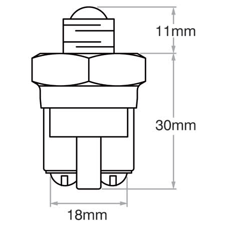 Cole Hersee Reverse Switch Off - Mom On - Spst 10A 12V 22MM Mount 91113BL SWITCH COLE HERSEE - Micks Gone Bush