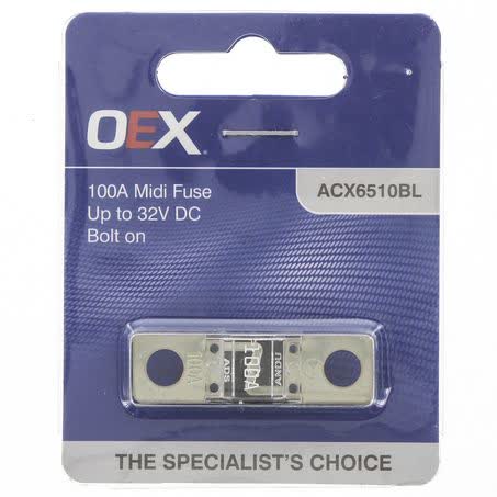 OEX Midi Fuse 100A Bolt On Single Pack ACX6510BL FUSE OEX - Micks Gone Bush