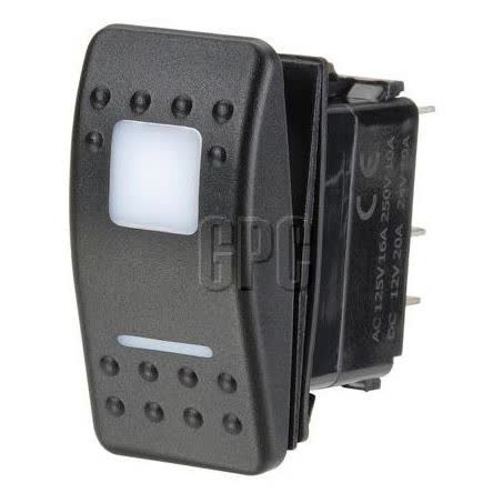 Narva Sealed Rocker Switch Momentary On/off/momentary On Dpdt 12V/24V Blue LED 63173BL SWITCH NARVA - Micks Gone Bush