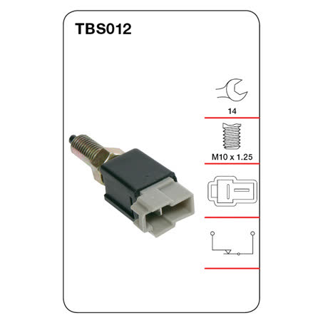 Tridon Stop Light Switch TBS012 M10 X 1.25 Normally Closed SWITCH TRIDON - Micks Gone Bush