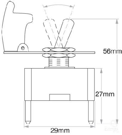 OEX Toggle Switch On/off Spst 20A 12V 12MM Mount ACX3913BL SWITCH OEX - Micks Gone Bush