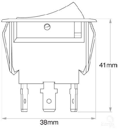 OEX Rocker Switch On/off Spst 12V Red Illuminated 20A ACX3784BL SWITCH OEX - Micks Gone Bush