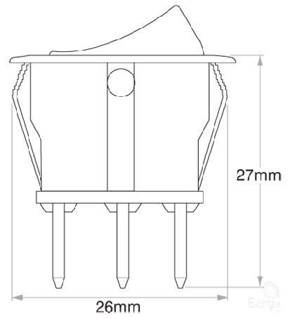 OEX Rocker Switch On/off Spst 12V Red Illuminated 25A ACX3765BL SWITCH OEX - Micks Gone Bush