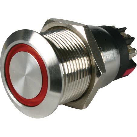 OEX Push Button Switch On/off Spst 12V Red Illuminated 5A ACX3690BL SWITCH OEX - Micks Gone Bush