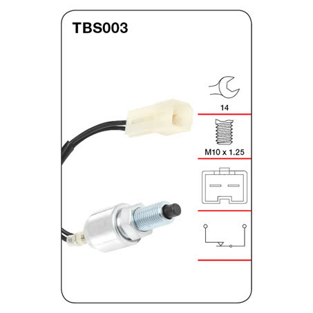 Tridon Stop Light Switch TBS003 M10 X 1.25 Normally Closed SWITCH TRIDON - Micks Gone Bush