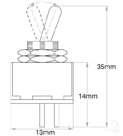 OEX Toggle Switch On-off Spst 20A 12V Part No. ACX3868BL SWITCH OEX - Micks Gone Bush