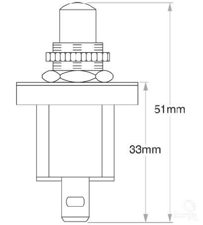 OEX Push Button Switch Off Momentary On Spst 10A 12V Part No. ACX3677BL SWITCH OEX - Micks Gone Bush