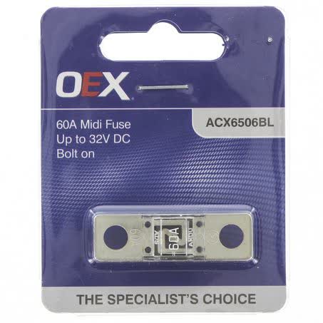 OEX Midi Fuse 60A Bolt On Single Pack ACX6506BL FUSE OEX - Micks Gone Bush