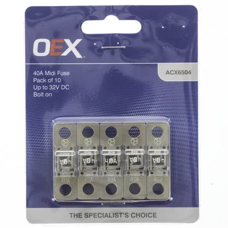 OEX Midi Fuse 40A Bolt On Pack Of 10 ACX6504 FUSE OEX - Micks Gone Bush