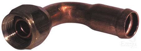 Red Dot Air Conditioning Hose Fitting Copper Fior Barb # 8 90 Degree RD104260P HEATER HOSE CONNECTOR REDDOT - Micks Gone Bush