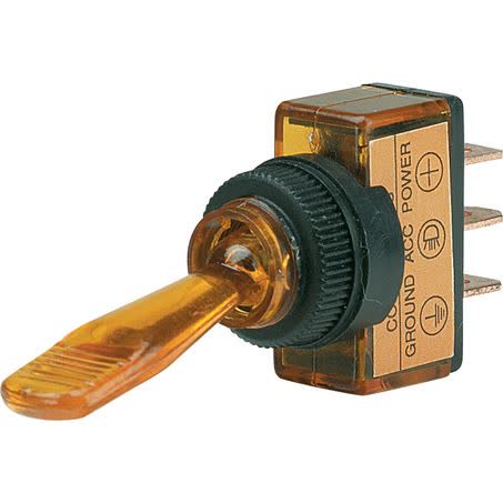 Narva Toggle Switch Off/on Spst 12V Amber Illuminated 20A Part No. 60050BL SWITCH NARVA - Micks Gone Bush