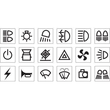 Narva Black Switch Decal Set - Transport 63177BL SWITCH PART OTHER NARVA - Micks Gone Bush