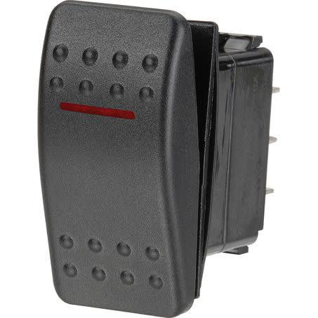 Narva Sealed Rocker Switch Off/on Spst Red LED 20A At 12V 63114BL SWITCH NARVA - Micks Gone Bush