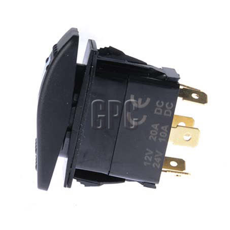 Thunder Rocker Switch Mom On-off-mom On Spdt 12/24V Blue Illuminated 20A TDR11007 SWITCH THUNDER - Micks Gone Bush